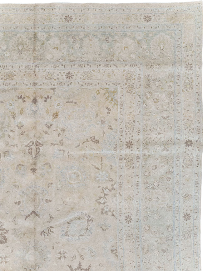 Vintage Persian Tabriz Large Room Size Carpet, No.18381 - Galerie Shabab