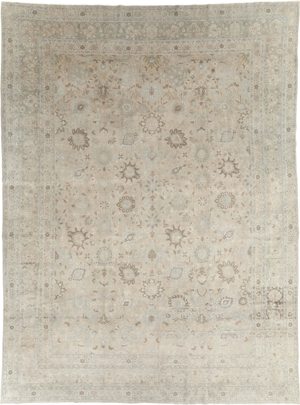 Vintage Persian Tabriz Large Room Size Carpet, No.18381 - Galerie Shabab