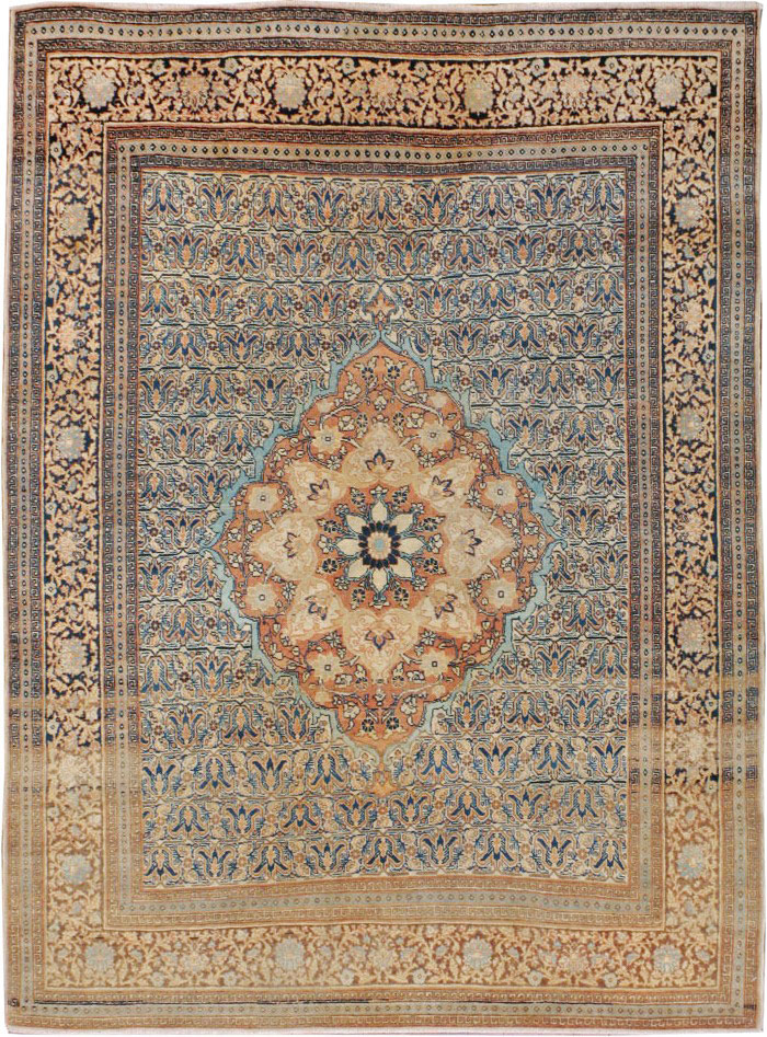 Antique Persian Tabriz Hagi Jalili Rug, No.18384 - Galerie Shabab