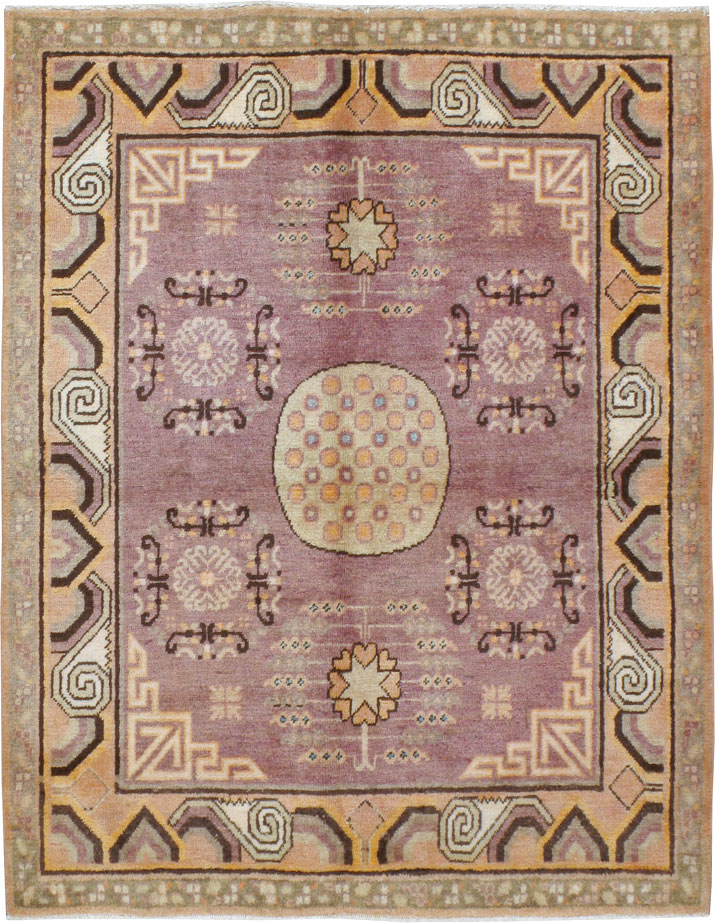 Antique East Turkestan Khotan Square Carpet, No.18401 - Galerie Shabab