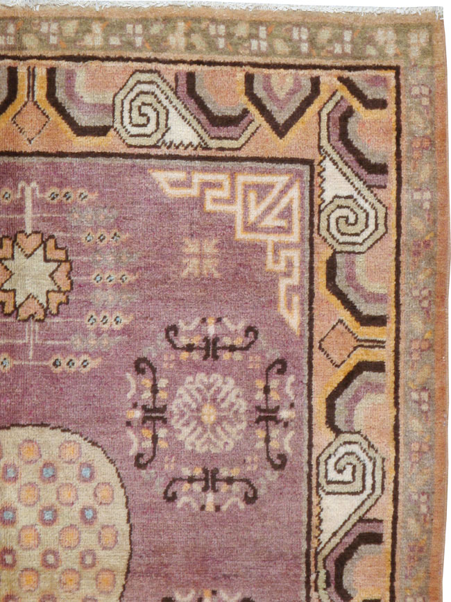 Antique East Turkestan Khotan Square Carpet, No.18401 - Galerie Shabab