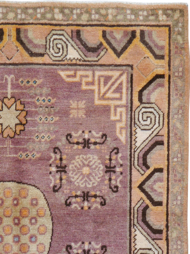 Antique East Turkestan Khotan Square Rug, No.18401 - Galerie Shabab