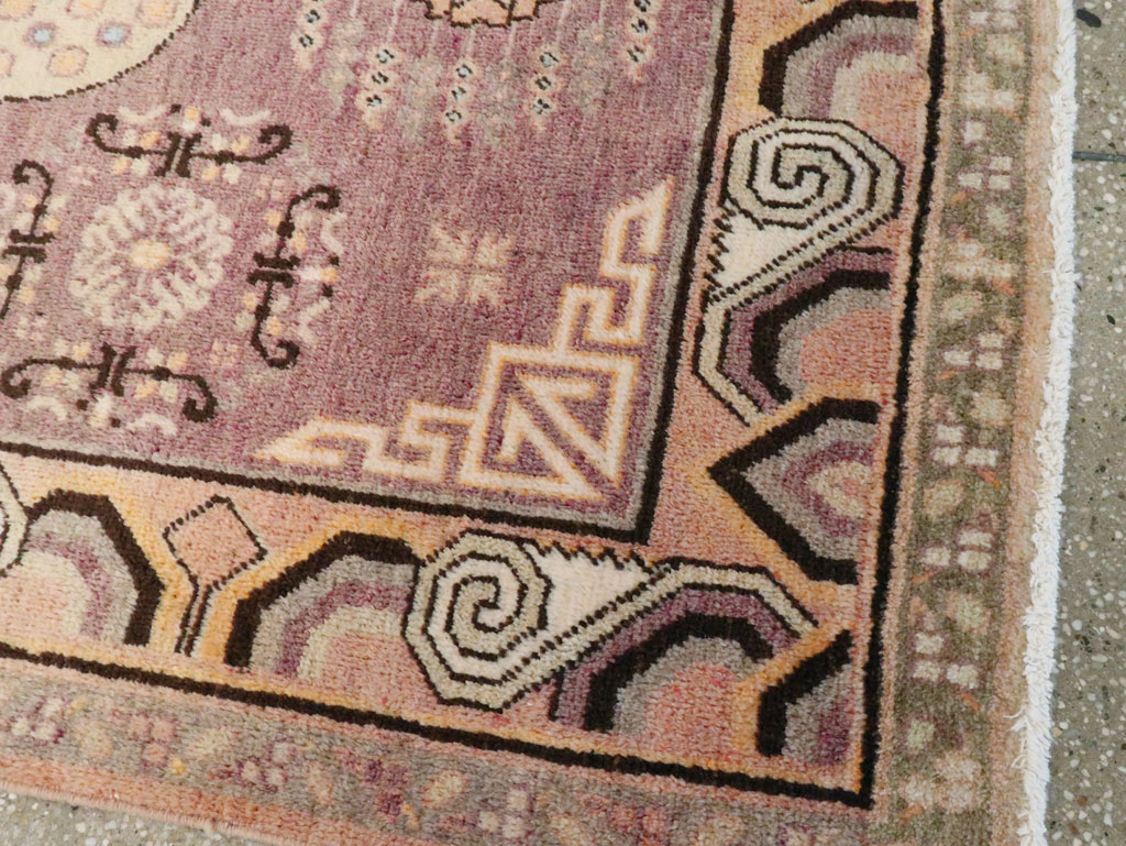 Antique East Turkestan Khotan Square Rug, No.18401 - Galerie Shabab