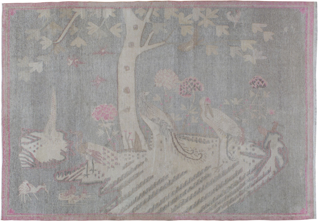Vintage East Turkestan Khotan Carpet, No.18404 - Galerie Shabab