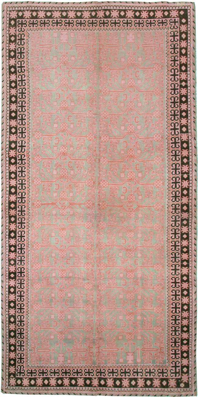 Vintage East Turkestan Khotan Carpet, No.18409 - Galerie Shabab