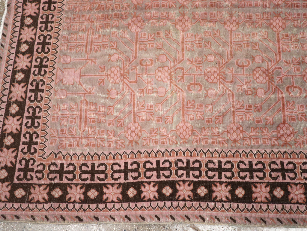 Vintage East Turkestan Khotan Carpet, No.18409 - Galerie Shabab