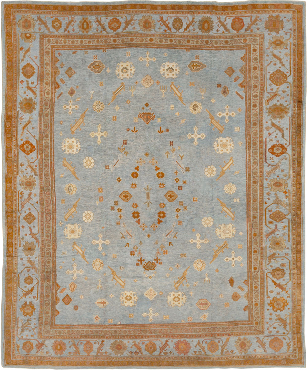 Antique Turkish Oushak Large Room Size Carpet, No.18485 - Galerie Shabab