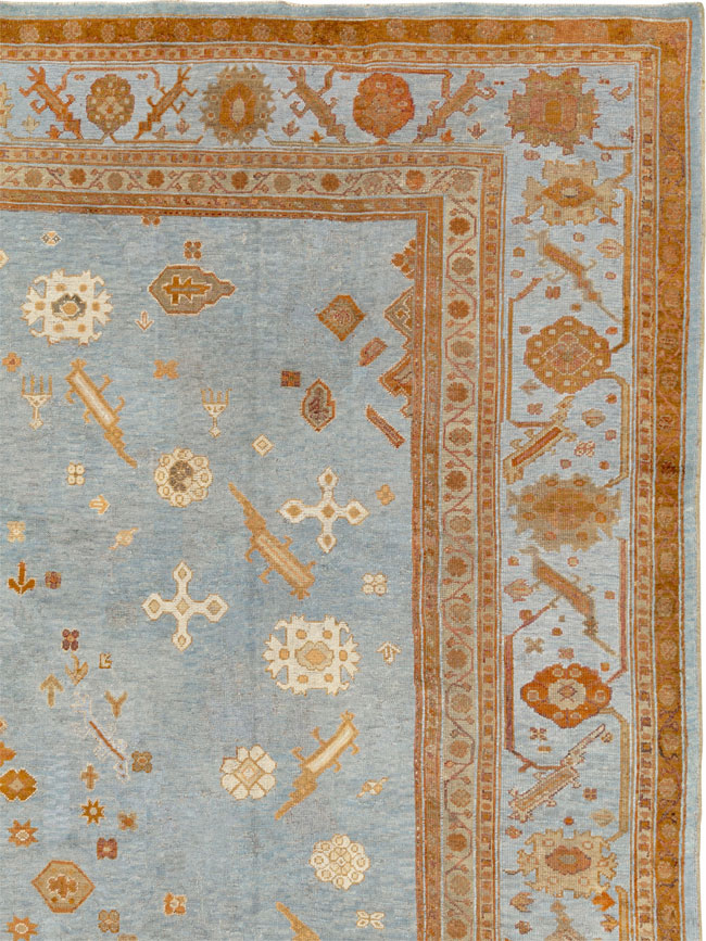Antique Turkish Oushak Large Room Size Carpet, No.18485 - Galerie Shabab