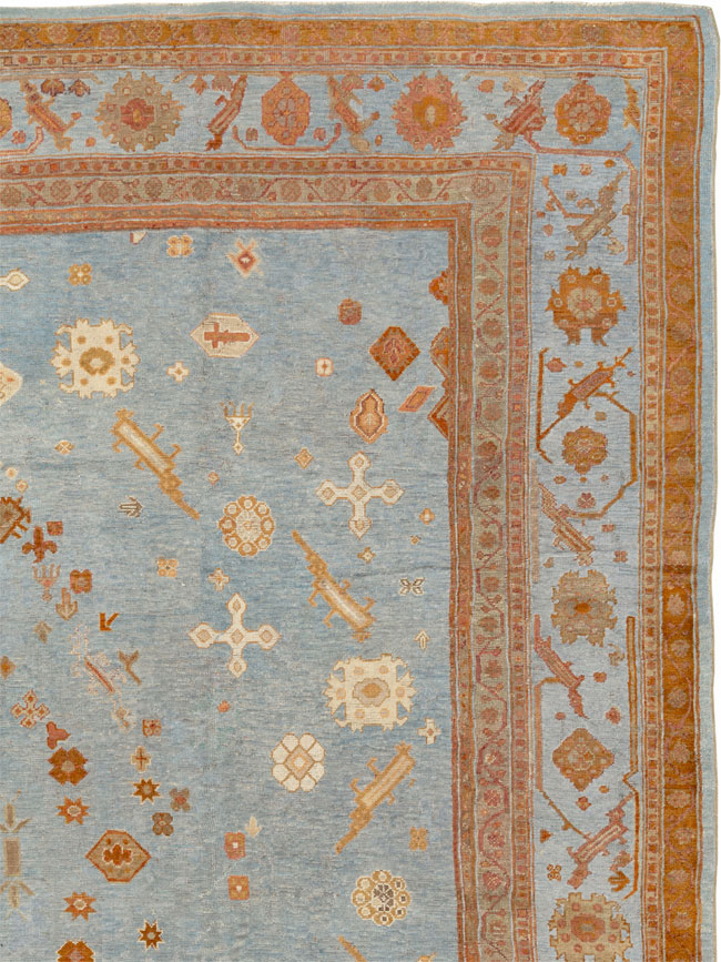 Antique Turkish Oushak Large Room Size Carpet, No.18485 - Galerie Shabab