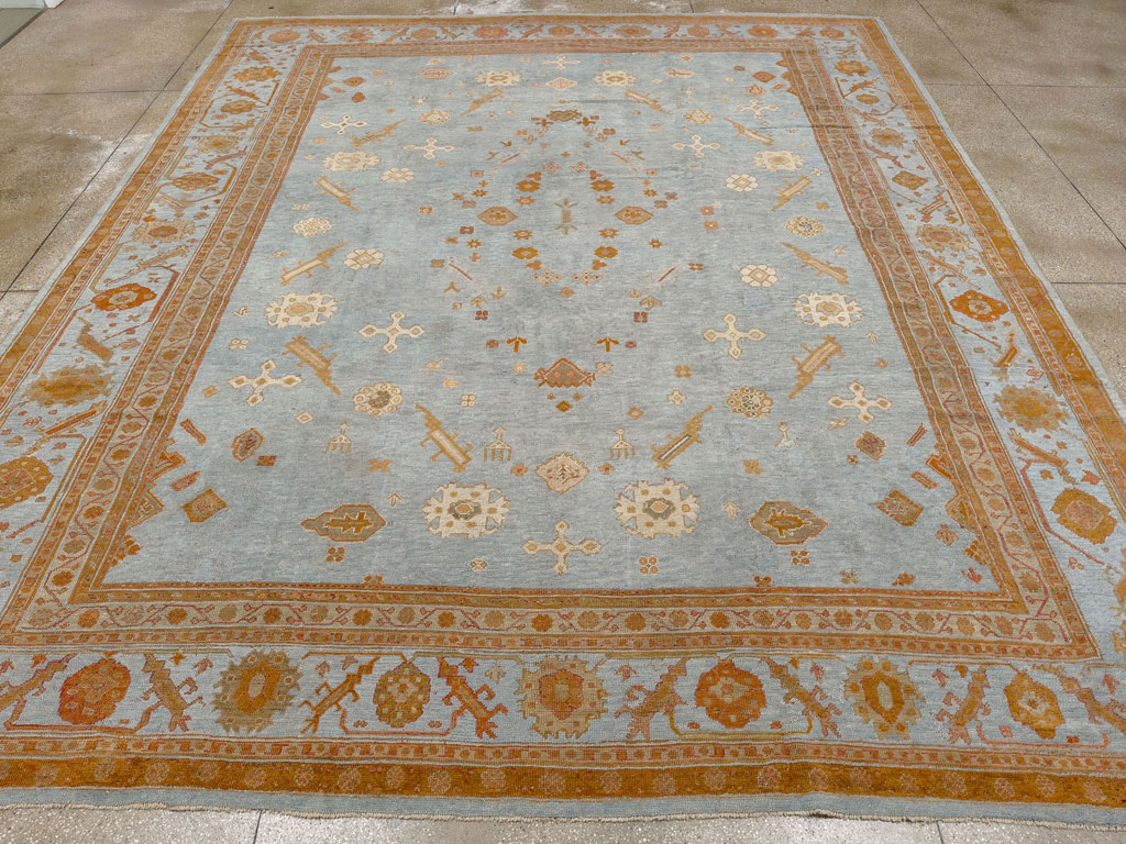 Antique Turkish Oushak Large Room Size Carpet, No.18485 - Galerie Shabab