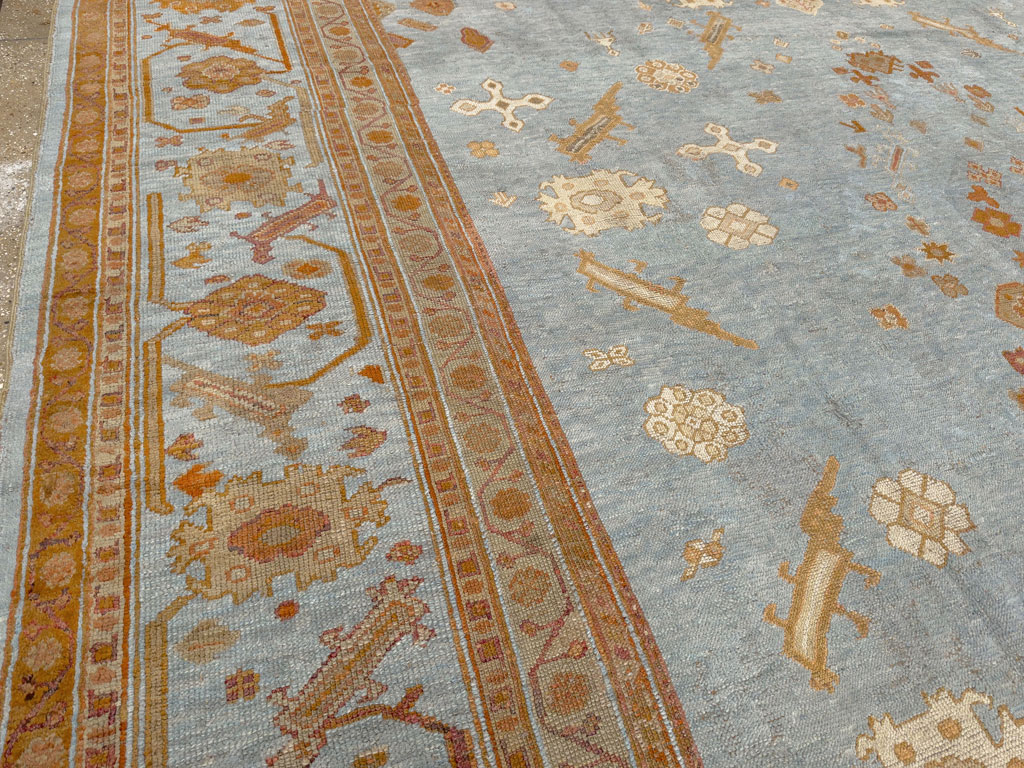 Antique Turkish Oushak Large Room Size Carpet, No.18485 - Galerie Shabab