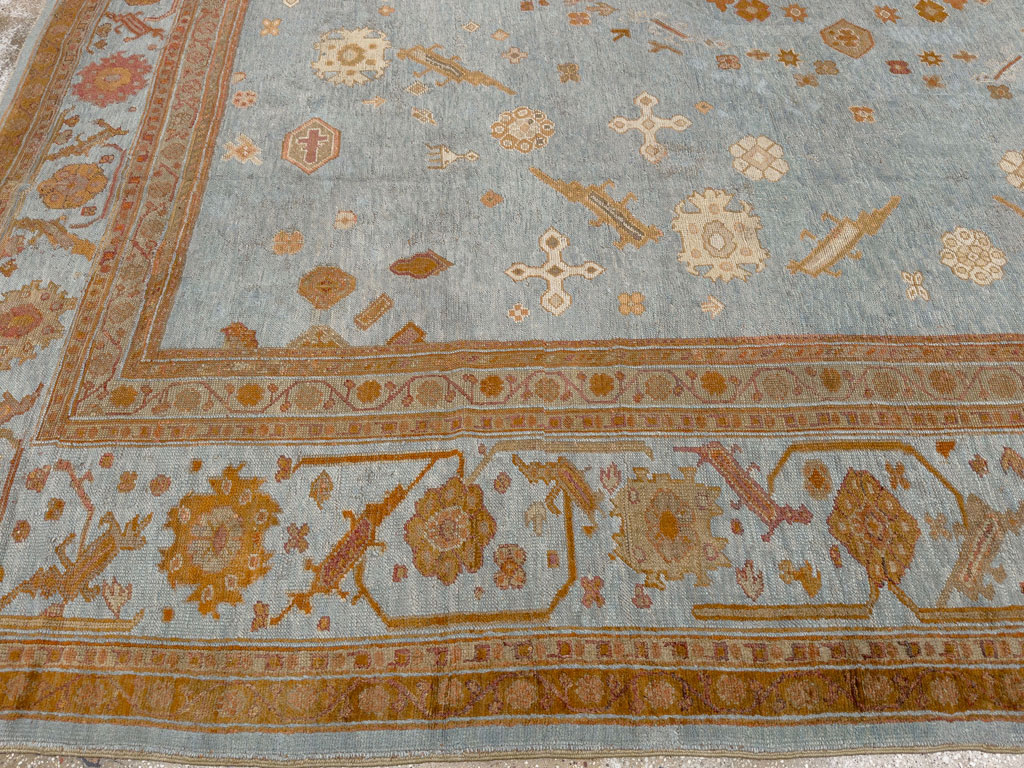 Antique Turkish Oushak Large Room Size Carpet, No.18485 - Galerie Shabab