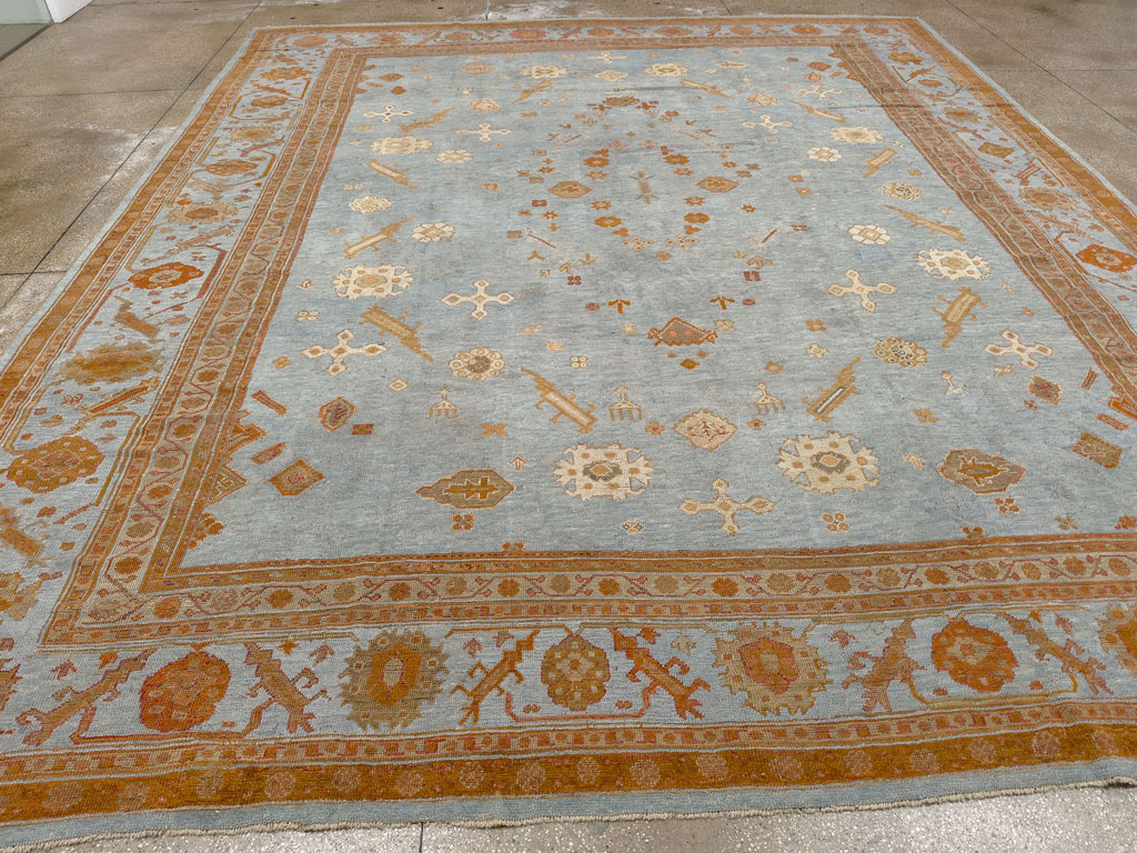 Antique Turkish Oushak Large Room Size Carpet, No.18485 - Galerie Shabab