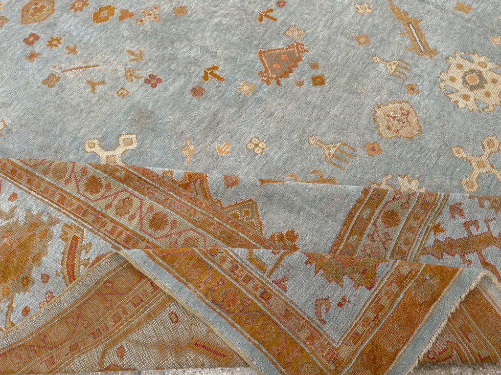 Antique Turkish Oushak Large Room Size Carpet, No.18485 - Galerie Shabab