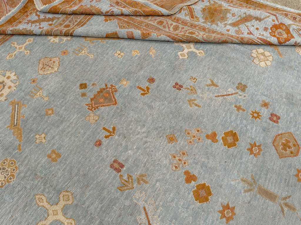 Antique Turkish Oushak Large Room Size Carpet, No.18485 - Galerie Shabab