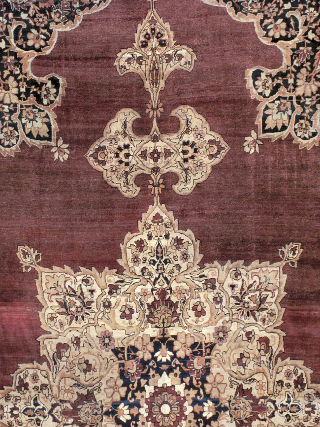 Antique Persian Lavar Kerman Carpet, No.18494 - Galerie Shabab