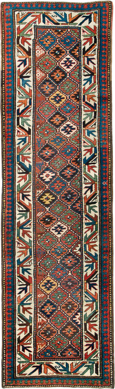 Antique Kazak Runner, No.18509 - Galerie Shabab
