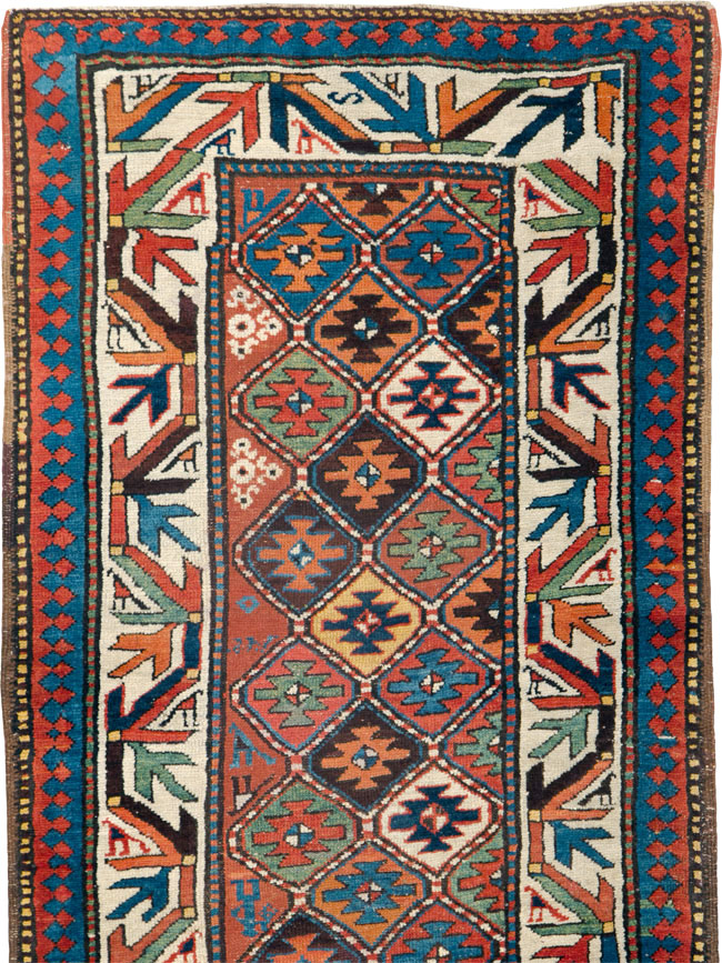 Antique Kazak Runner, No.18509 - Galerie Shabab