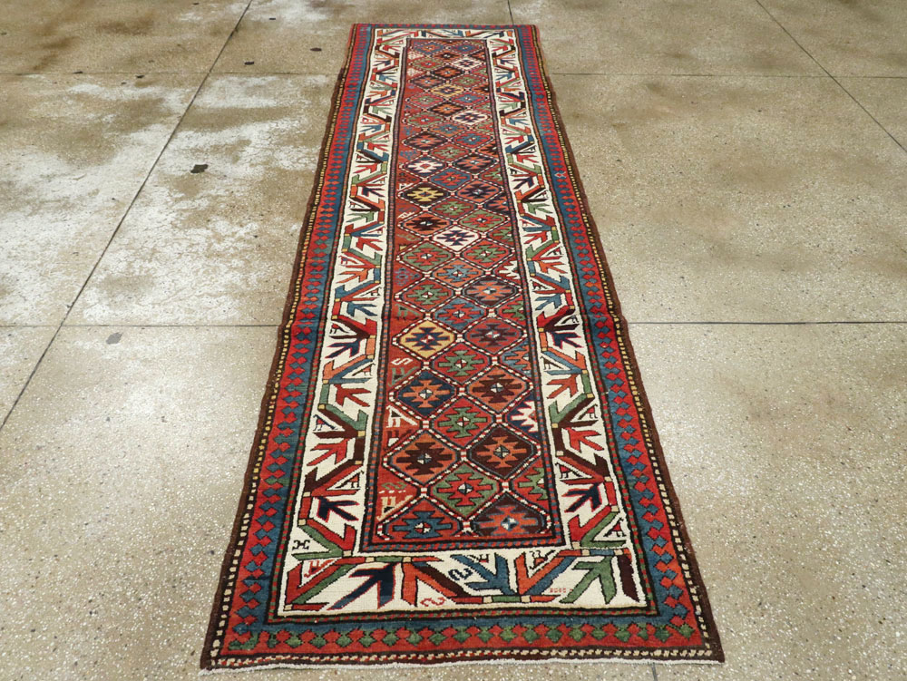 Antique Kazak Runner, No.18509 - Galerie Shabab