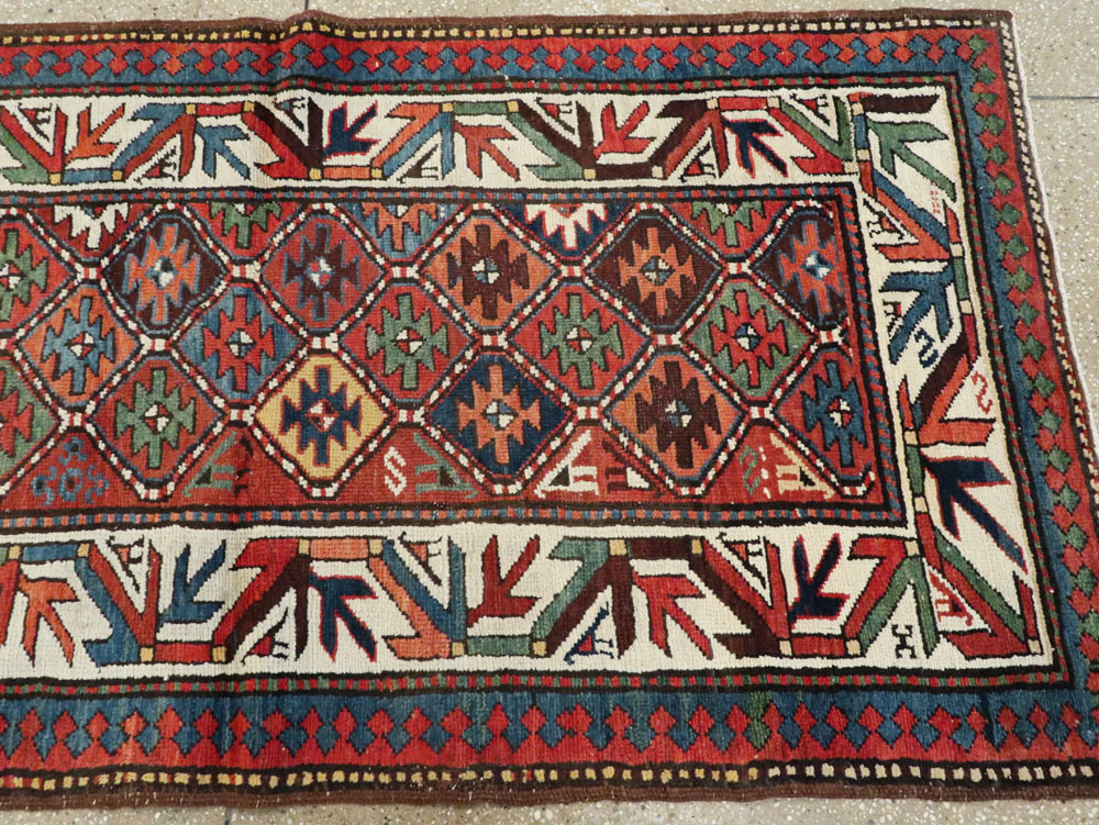 Antique Kazak Runner, No.18509 - Galerie Shabab