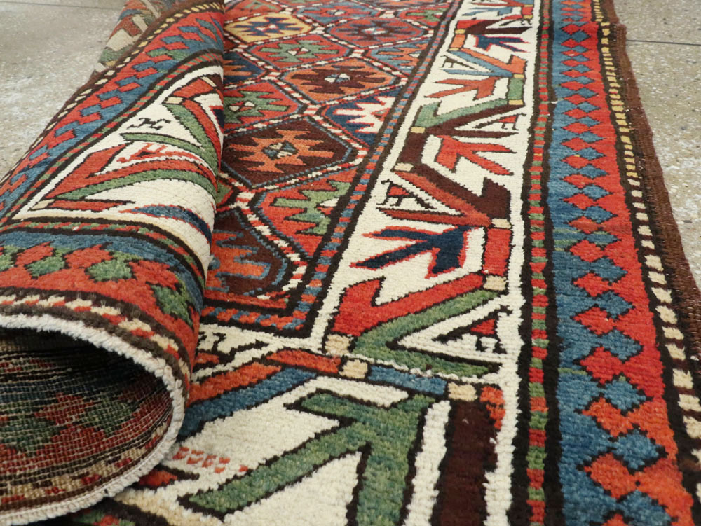 Antique Kazak Runner, No.18509 - Galerie Shabab