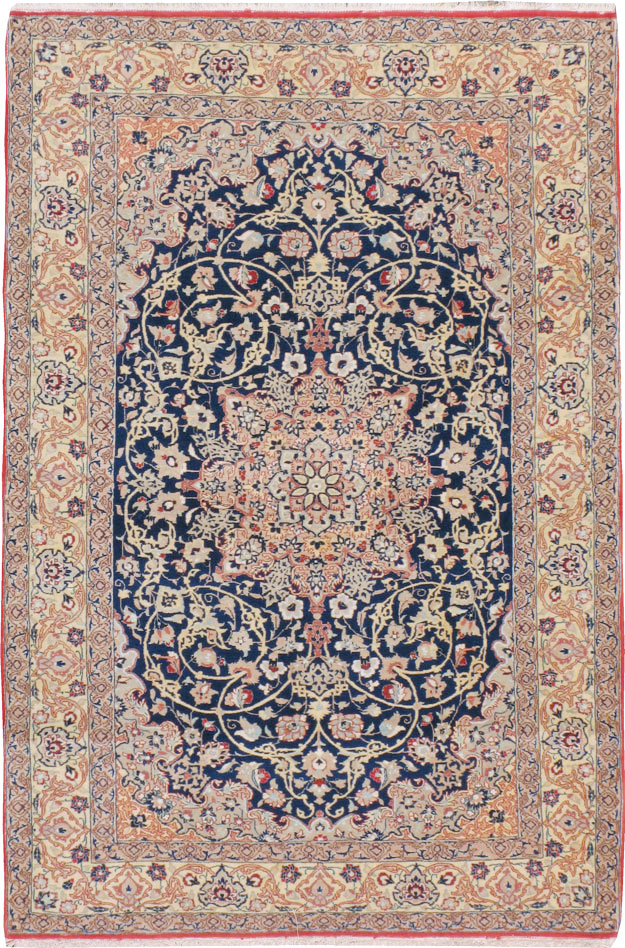 Vintage Persian Nain Rug, No.18527 - Galerie Shabab