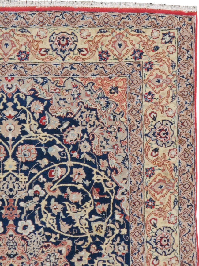 Vintage Persian Nain Rug, No.18527 - Galerie Shabab
