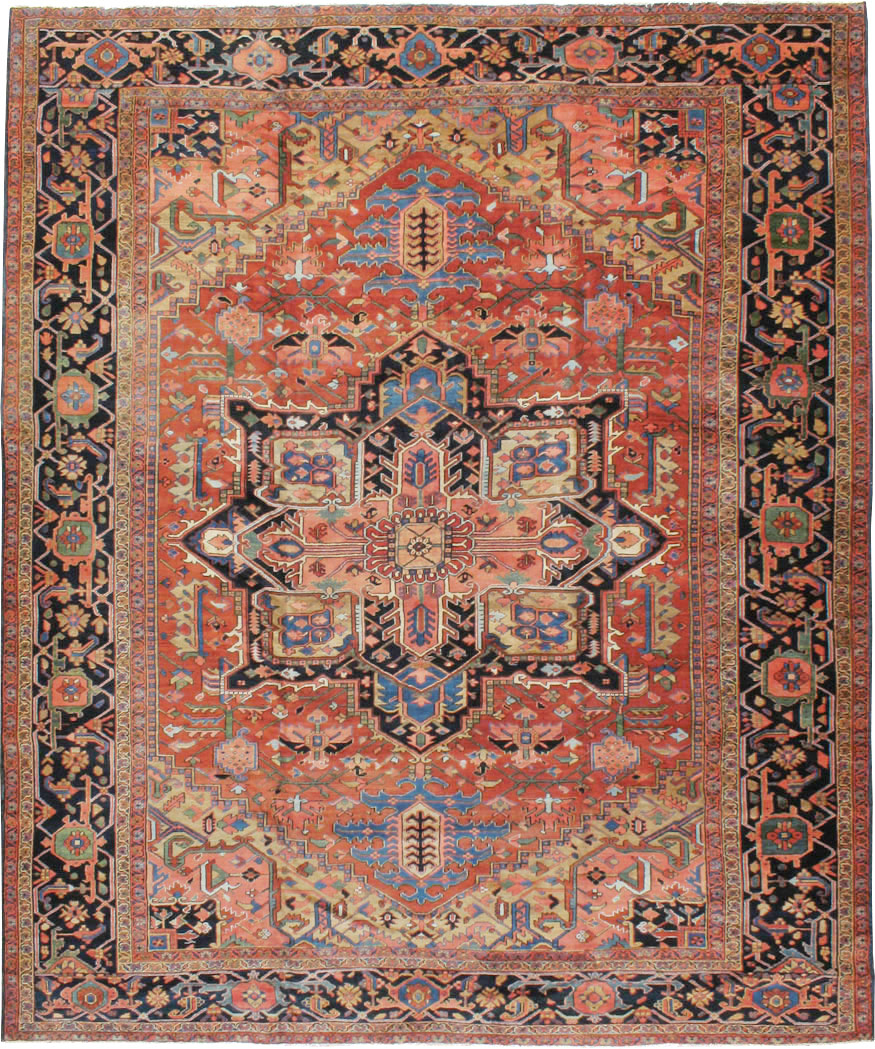 Antique Persian Heriz Rug, No.18535 - Galerie Shabab