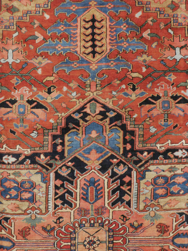Antique Persian Heriz Rug, No.18535 - Galerie Shabab