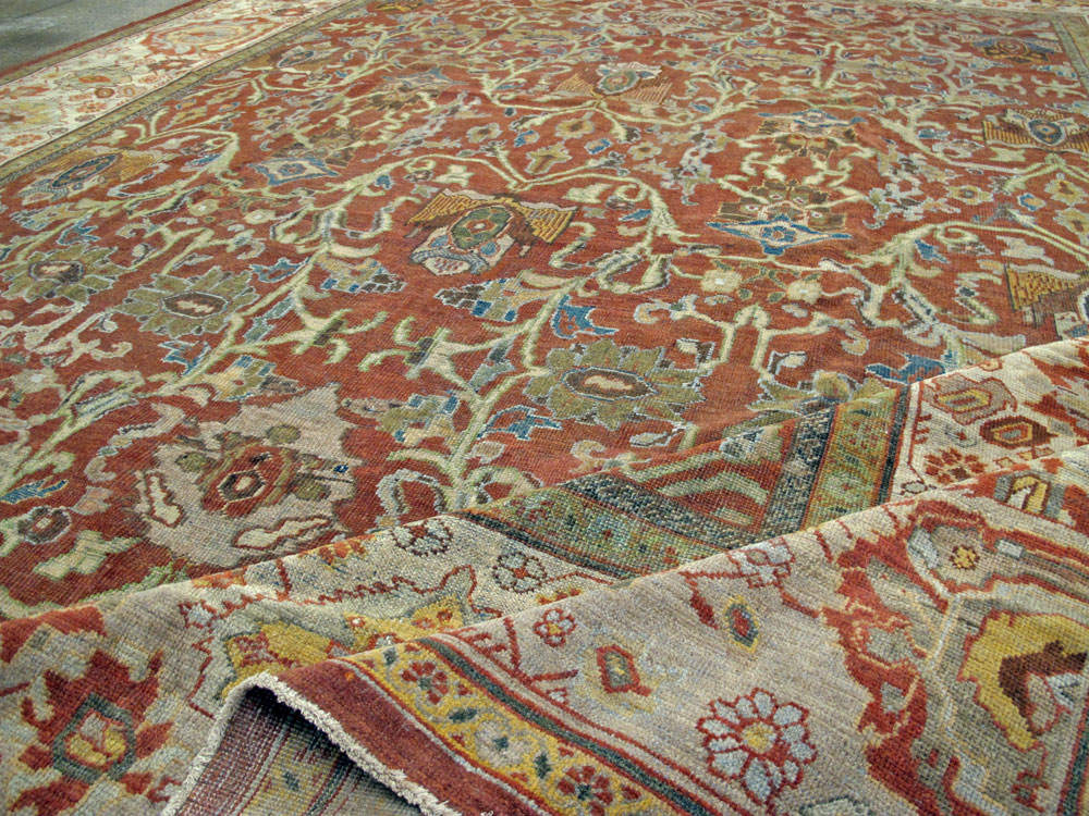 Antique Persian Mahal Carpet, No.18537 - Galerie Shabab