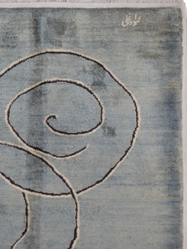 Vintage Mashad Modernist Carpet, No.18543 - Galerie Shabab