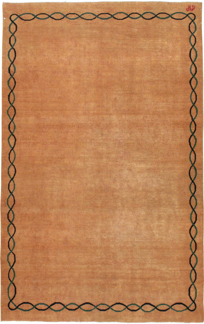 Vintage Persian Mashad Modernist Rug, No.18641 - Galerie Shabab