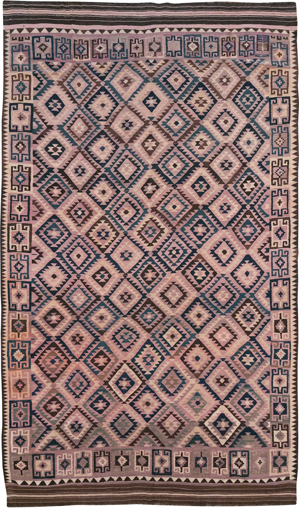Vintage Afghan Flatweave Kilim Large Carpet, No.18645 - Galerie Shabab