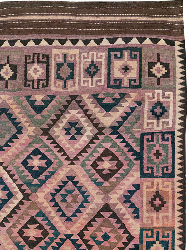 Vintage Afghan Flatweave Kilim Large Carpet, No.18645 - Galerie Shabab