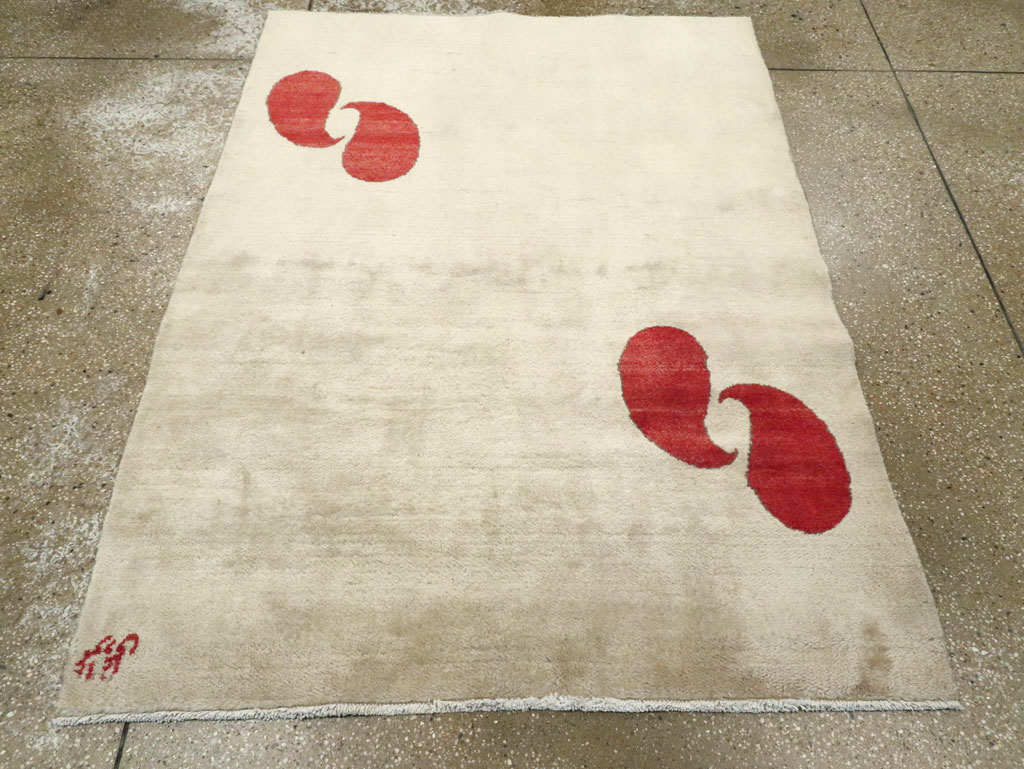 Vintage Persian Mashad Deco Style Rug (Pair: 1 of 2), No.18666 - Galerie Shabab