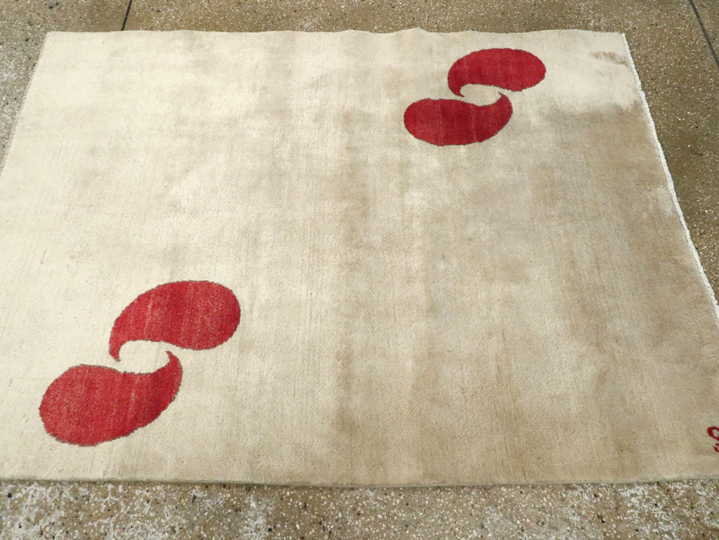 Vintage Persian Mashad Deco Style Rug (Pair: 1 of 2), No.18666 - Galerie Shabab