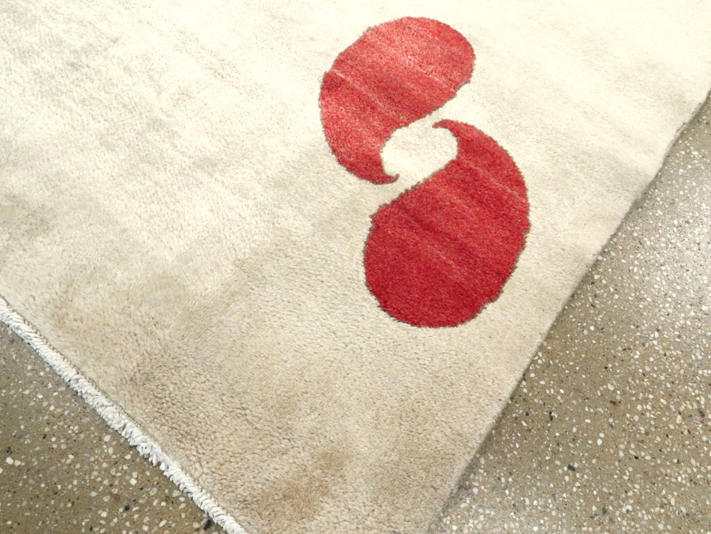 Vintage Persian Mashad Deco Style Rug (Pair: 1 of 2), No.18666 - Galerie Shabab