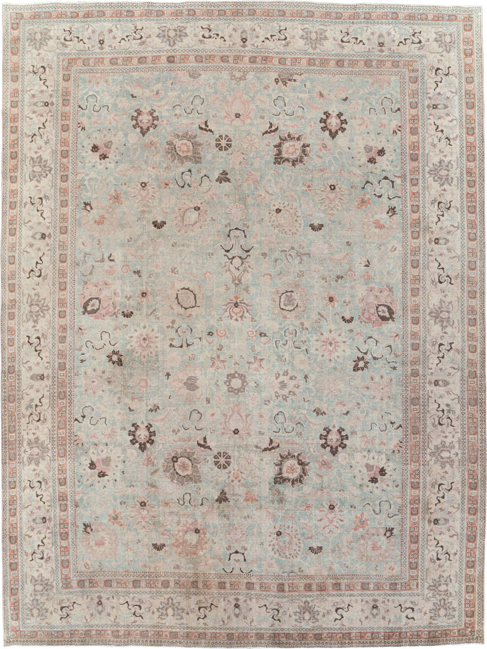 Antique Persian Tabriz Room Size Carpet, No.18667 - Galerie Shabab