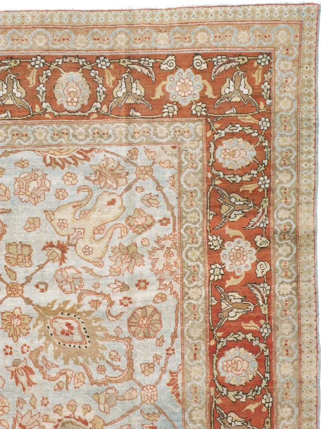 Antique Persian Tabriz Carpet, No.18670 - Galerie Shabab