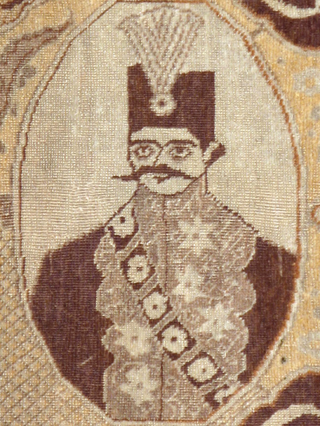 Antique Persian Tabriz Pictorial Rug, No.18682 - Galerie Shabab