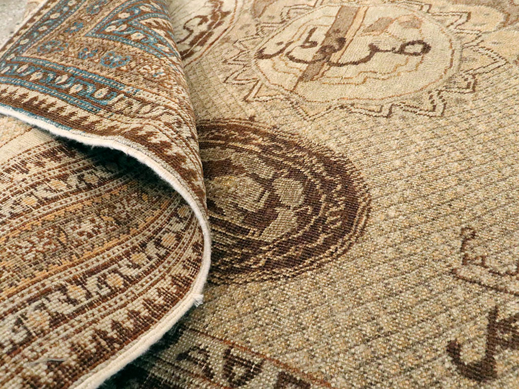 Antique Persian Tabriz Pictorial Rug, No.18682 - Galerie Shabab