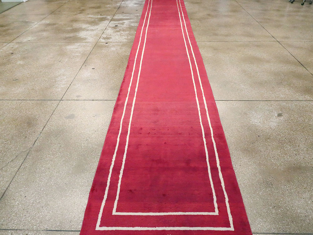 Vintage Persian Mashad Modernist Runner, No.18686 - Galerie Shabab