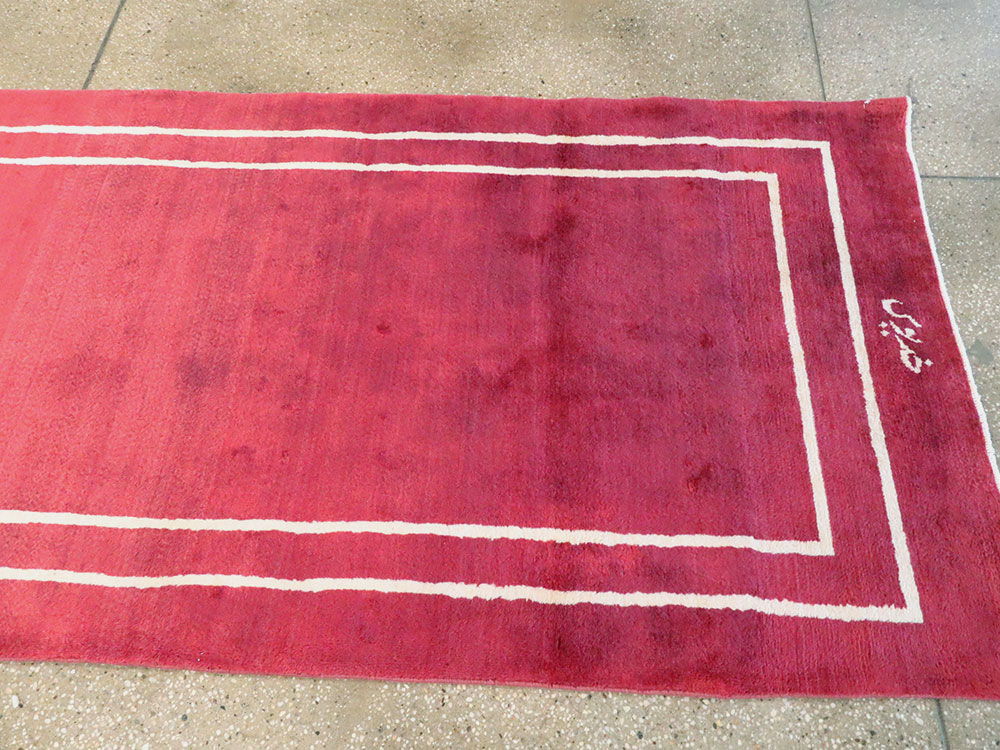 Vintage Persian Mashad Modernist Runner, No.18686 - Galerie Shabab
