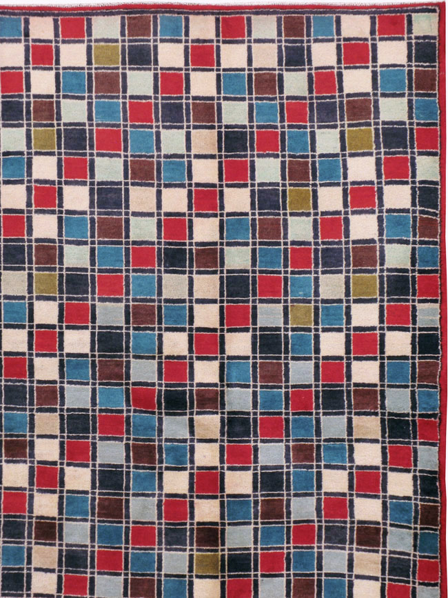 Vintage Persian Kashan Art Deco Rug, No.18687 - Galerie Shabab