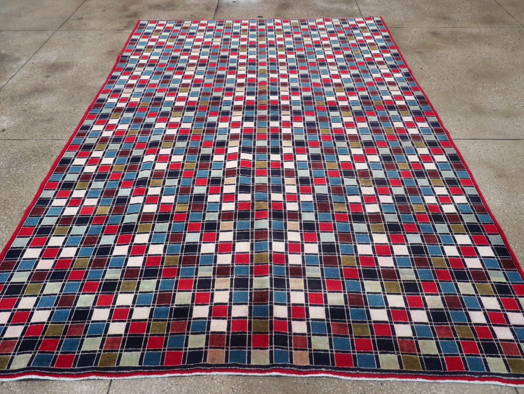 Vintage Persian Kashan Art Deco Rug, No.18687 - Galerie Shabab