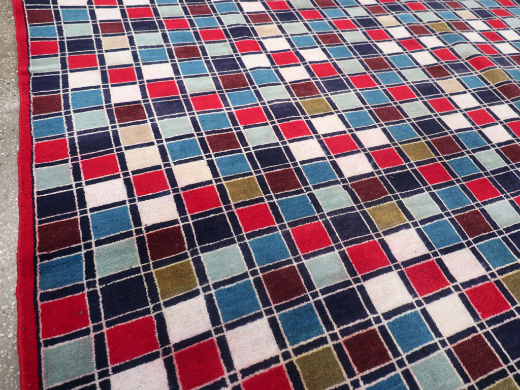 Vintage Persian Kashan Art Deco Rug, No.18687 - Galerie Shabab