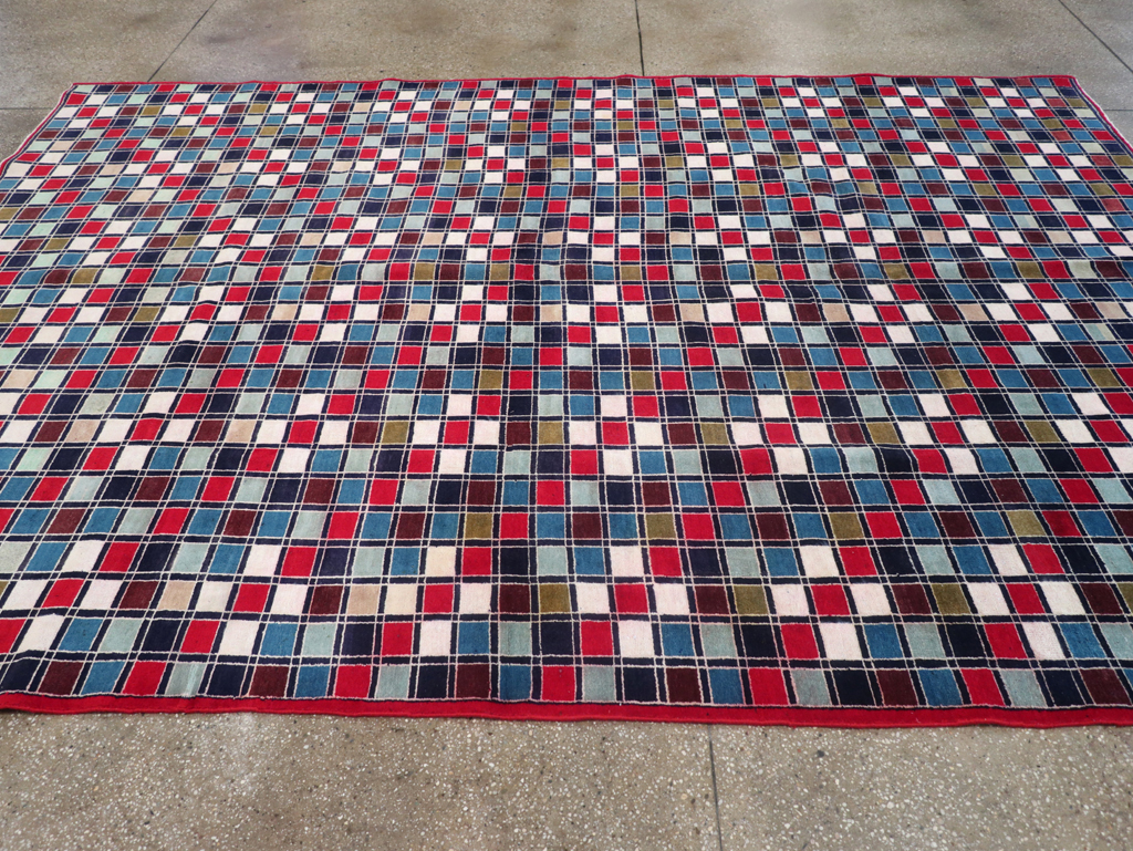 Vintage Persian Kashan Art Deco Rug, No.18687 - Galerie Shabab