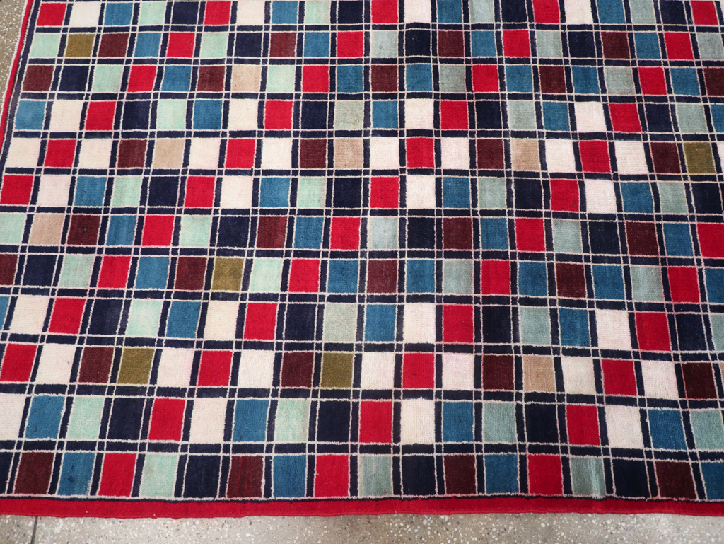 Vintage Persian Kashan Art Deco Rug, No.18687 - Galerie Shabab