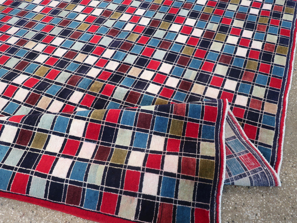 Vintage Persian Kashan Art Deco Rug, No.18687 - Galerie Shabab