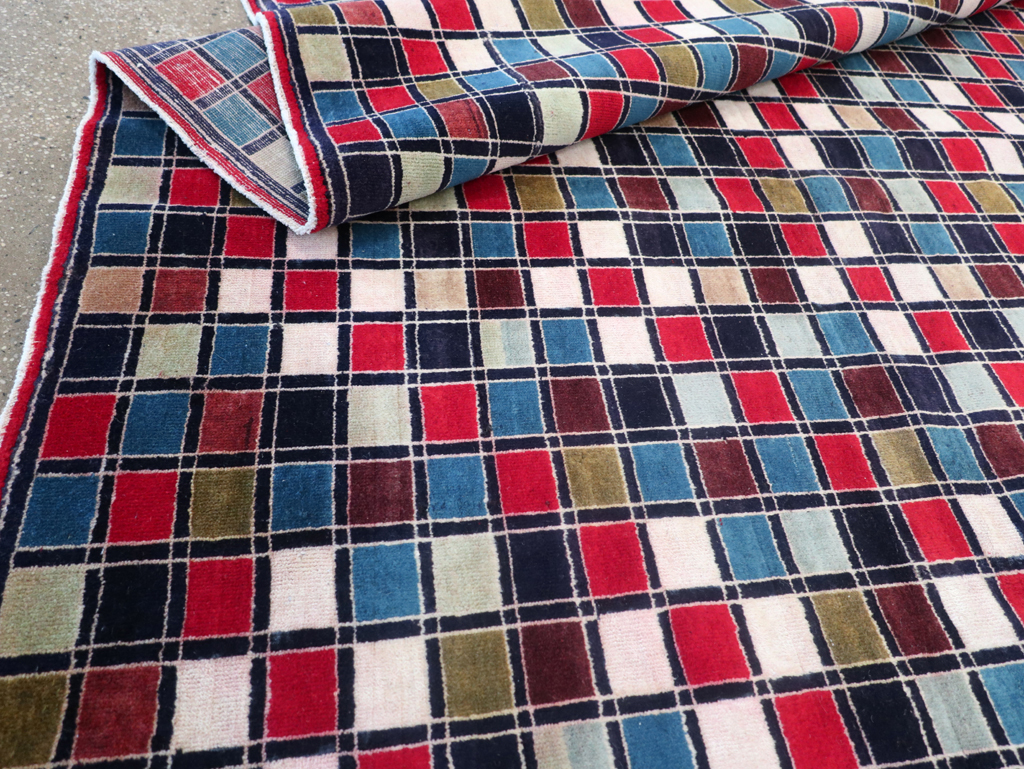 Vintage Persian Kashan Art Deco Rug, No.18687 - Galerie Shabab